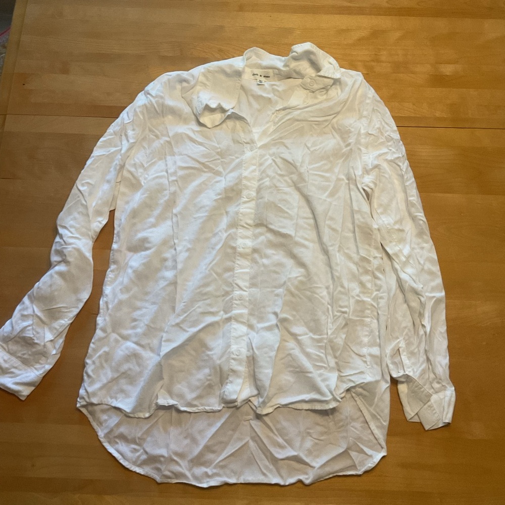 Womens white button up